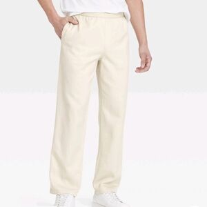 Good Fellow Men's Cream Pull-On Drawstring Waist Pant Size Medium NWT